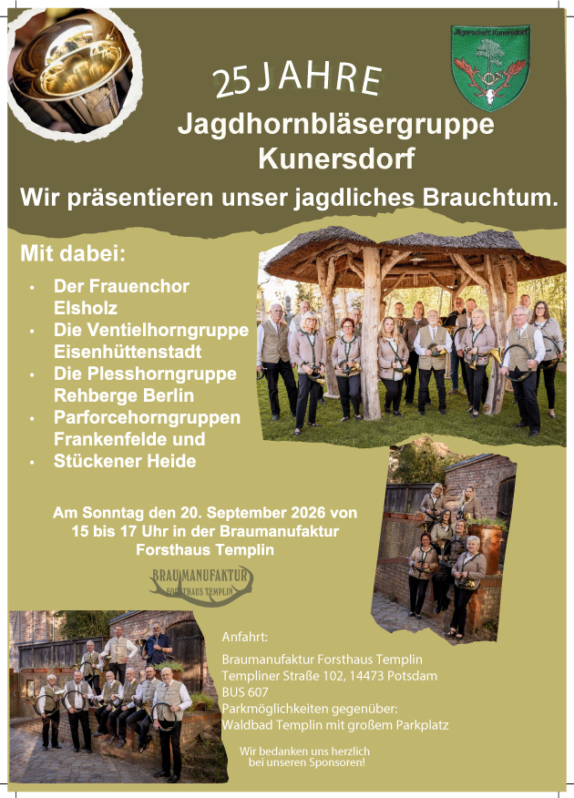 25 Jahre Jagdhornbläsergruppe Kunersdorf
